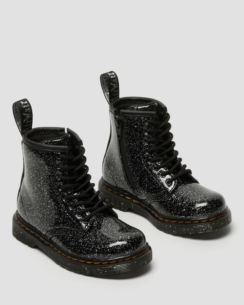 Dr Martens Toddler 1460 Glitter Veterlaarzen Kinderen Zwart | NL 132AHK